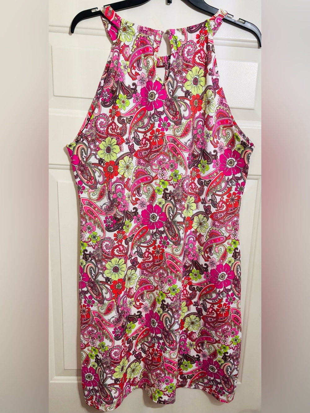 Vibrant paisley halter dress